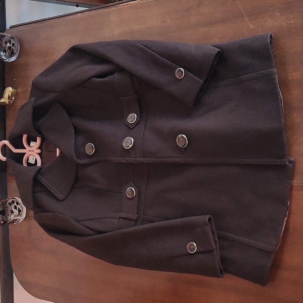 - Cleo brown size 2 wool pea coat